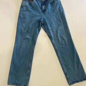 Abercrombie & Fitch High Rise 90s relaxed Blue Jeans size 31 Long- Curve Love